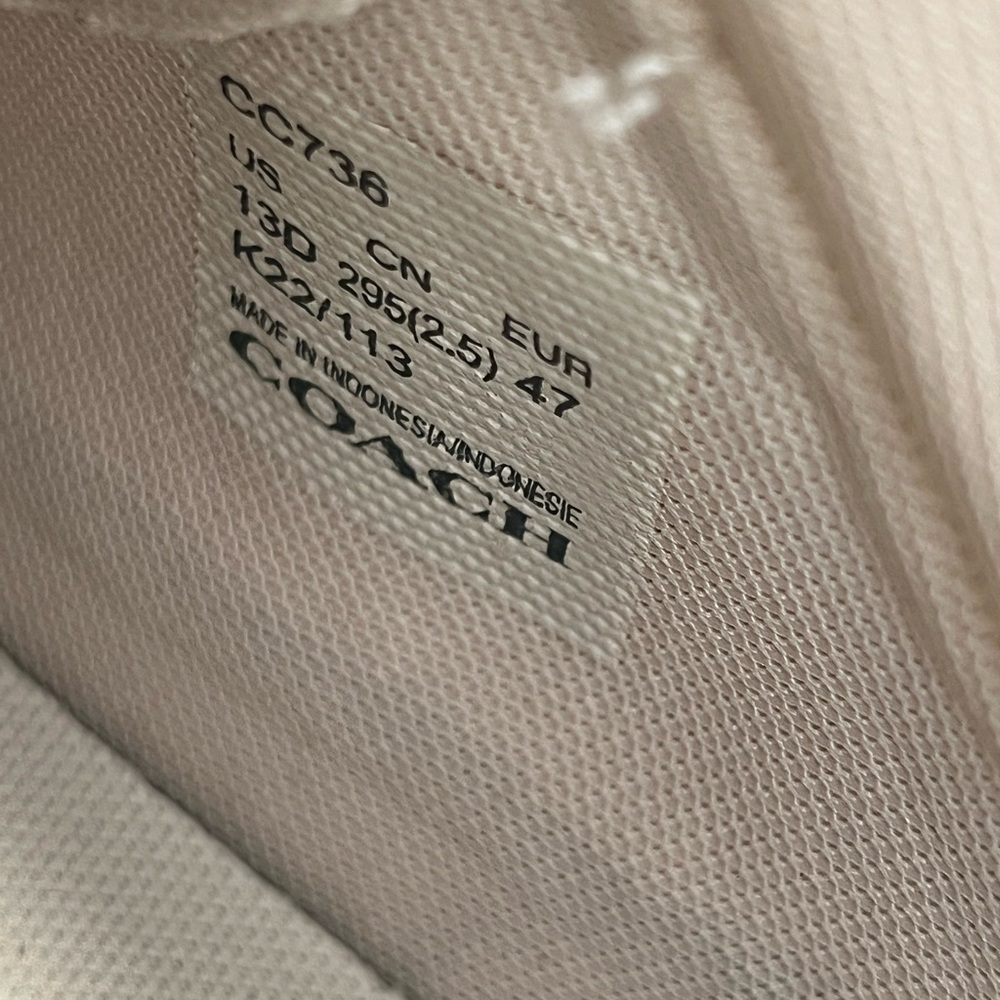 NWOT Coach | Clip Court High Top Signature Canvas Sneakers | Size 13 - Picture 13 of 15